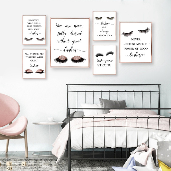 Modern Fashion Lashes Poster Makeup Canvas Prints Painting Salon