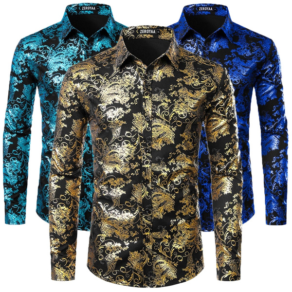 Mens Clothes Paisley Print Disco Party Dance Halloween Costumes for Men ...