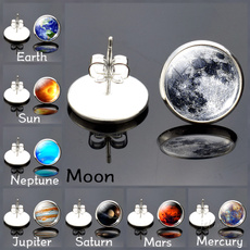 moonearring, solarsystem, Jewelry, fullmoon
