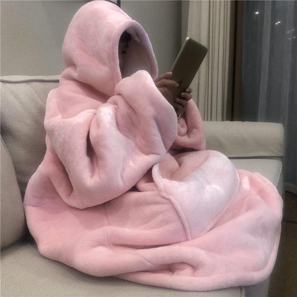 hooded fleece blanket