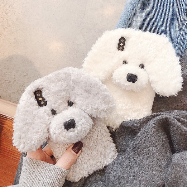 White Fluffy Dog iPhone Cases & Covers