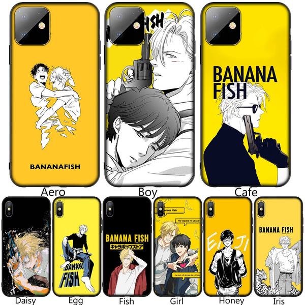 Banana Fish Anime Soft Silicone Black Tpu Cover Case For Iphone Xr X Xs 11 Pro Max 10 6 6s 7 8 Plus 5 5s Se Phone Case For Samsung Galaxy A10