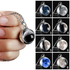 Jewelry, Glass, moonphasegift, moonphasenecklace