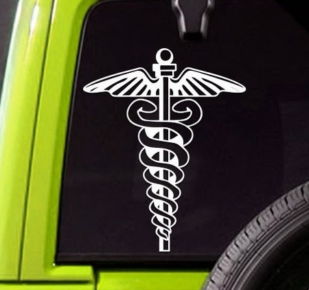 Caduceus Medical Car Decal, Medical Nurse Truck Or Bumper Sticker | Wish