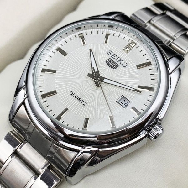 Luxury Men Quartz Watches Stainless Steel Band Wrist Watch For