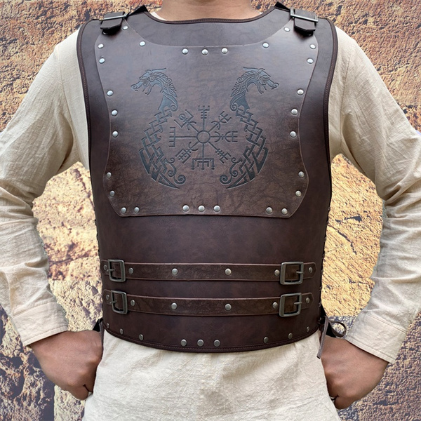 Handmade Medieval Vintage Leather Breastplate Viking Warrior Leather ...