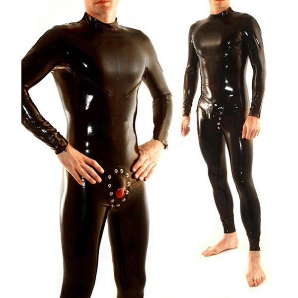 man in latex catsuit