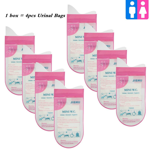 Pee Bags Gel for Man Women Children Patient and Pregnant 700ml Urinal Bags for Camping Travel Emergency and Traffic Jam Adhafera 8pcs Disposable Urine Bags 