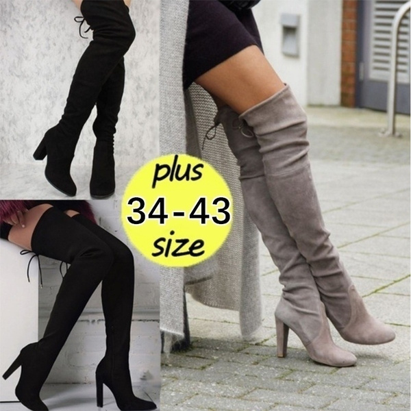 plus size thigh high boots