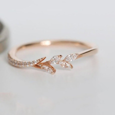 crystal ring, wedding ring, gold, Simple