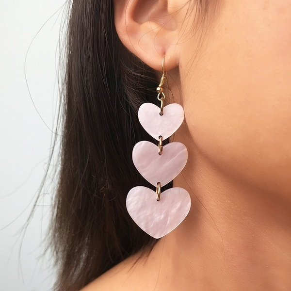 Disco Bling Metallic Pink Drop Earrings by Madish | INR ₹499