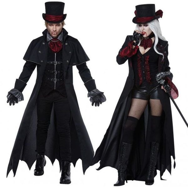 Adult Men and Women Noble Dark Serious Count Dracula Vampire Cosplay Costume Party Costume Halloween Costume