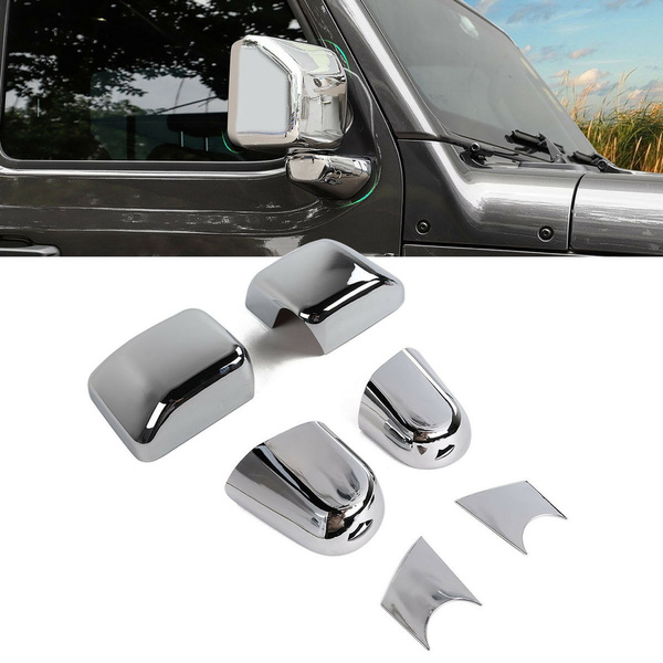 Chrome ABS Exterior Rearview Mirror & Base Cover For 2018 Jeep Wrangler JL  6pcs | Wish