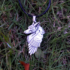 Jewelry, Gifts, ravennecklace, wolfnecklace