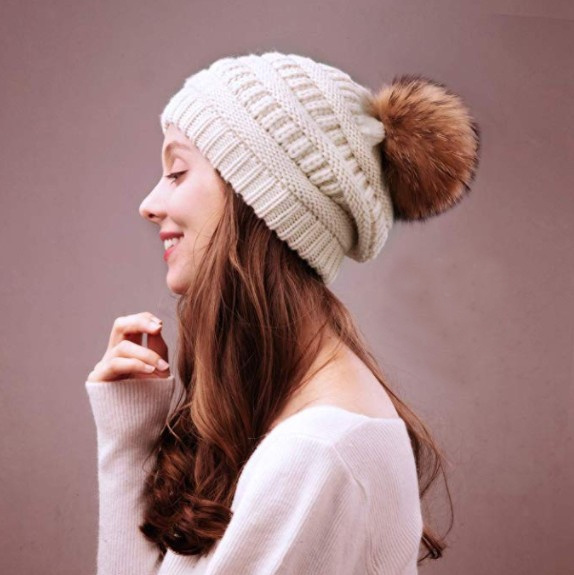 Lolmot Womens Winter Slouchy Beanie Hat Ribbed Knit Winter Hats for Women  Soft Stretch Warm Ski Skull Cap Beanies 