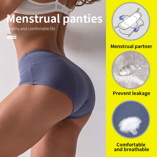 Leak Proof Menstrual Period Panties Women Short Pants Physiological Pants  Cotton Briefs Plus Size Lingerie Waterproof Panties