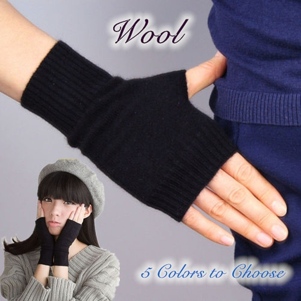 1 Pair Women knitted Fingerless Warm Winter Gloves Hand Wrist Warmer