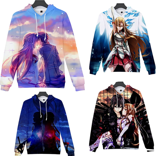 SAO Sword Art Online Hoodie Sweatshirt Men Women Fashion Casual 2023 Hot  Sale Anime 3D Hoodies