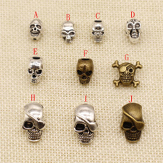 Bead, Metal, Jewelry, skull