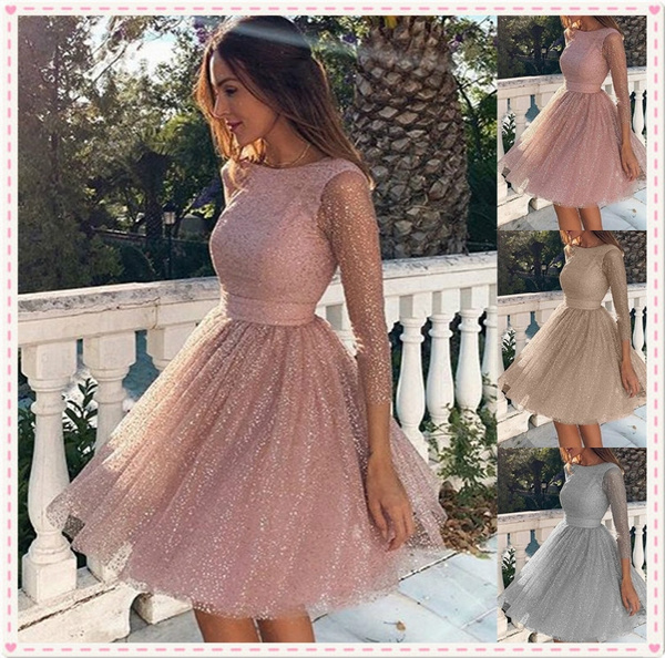 Beautiful Prom Dresses Deep V Neck Tiered Tutu Skirts long Sleeves Cocktail  Dress Yong Girls Cheap Evening Gowns | Lazada PH
