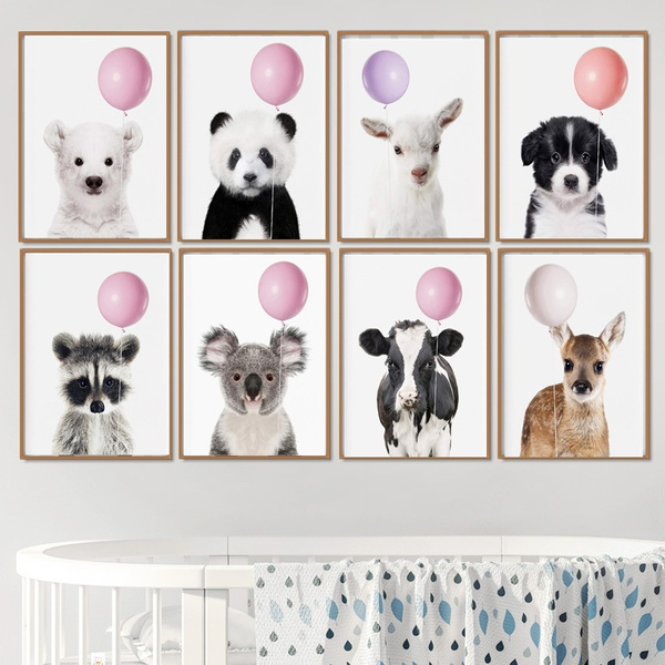 Framed Puppy Nursery Decor, Dog Baby Room Art