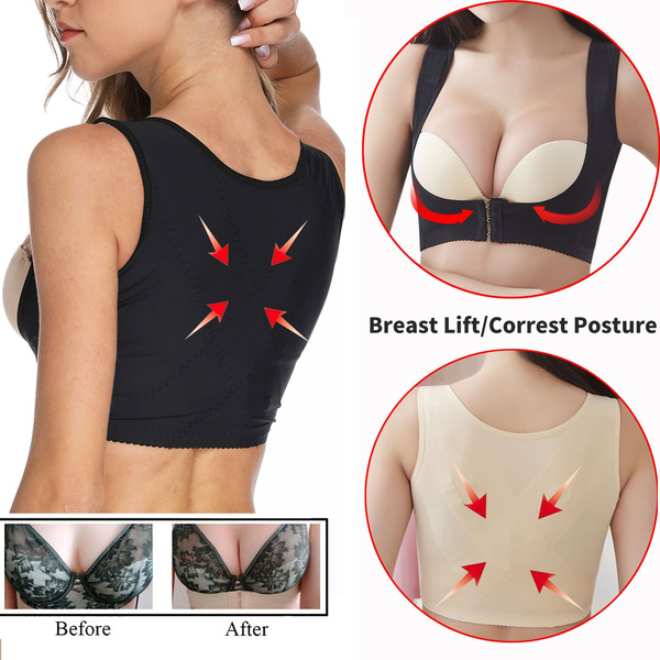 Women Posture Corrector Back Brace Push up Bra Back Chest Support  Sleeveless Tank Top