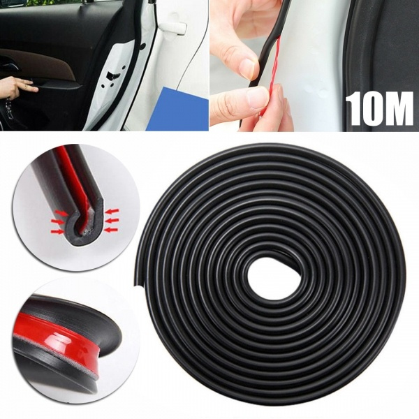 10m Black Car Door Edge Protector Strip Trim Universal U-shape Rubber ...