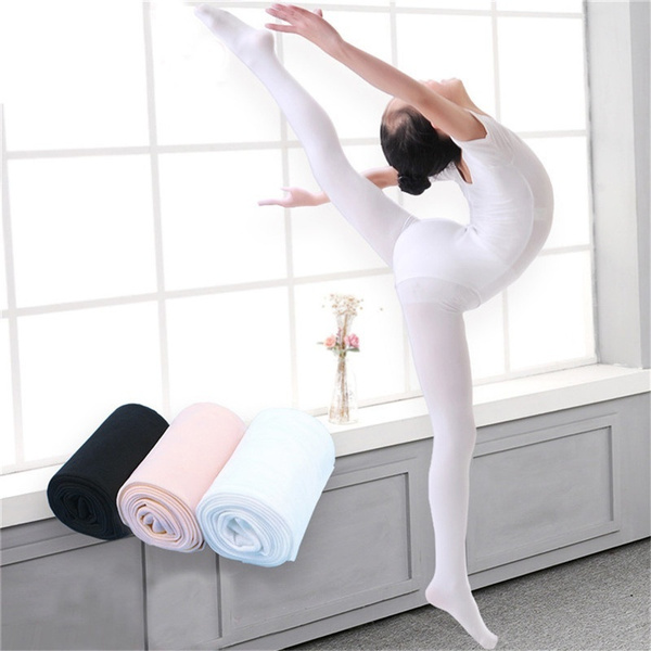 Girls Ladies Nylon Pantyhose Professional Dancing Tights for Footed  Gymnastic Stockings