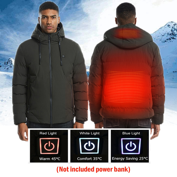 Heated winter cheap coat mens