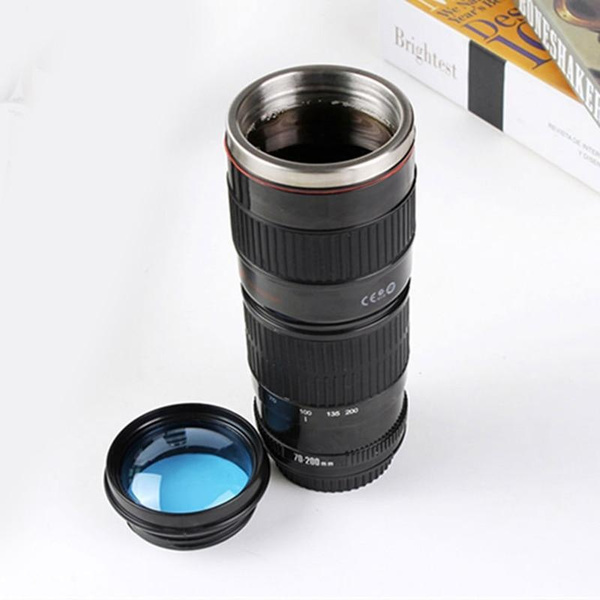camera lens flask