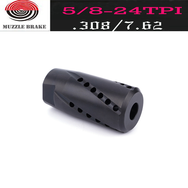 308 Muzzle Brake 5/8x24 Stainless Recoil Compensator Thread Protector for 7.62 
