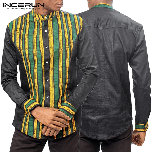 INCERUN S-5XL Hombre Ropa africana Camisas estampadas Dashiki Otoño Camisas  de manga larga | Wish