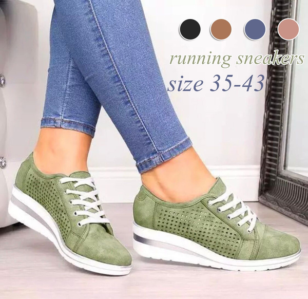 wedge heel casual sneakers