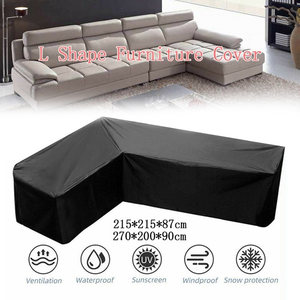 L '' Shape Waterproof Outdoor Corner Sofa Cover Rattan Patio Garden  Furniture Protective Cover All-Purpose Dust Covers