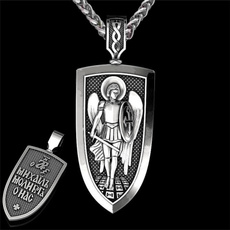 necklaces for men, shield, Cross Pendant, Men