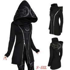 hoodie womens, Goth, hooded, punk style