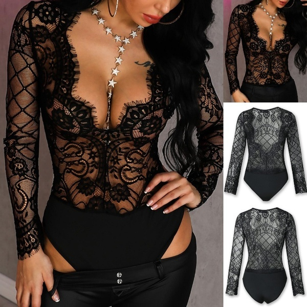 Long Sleeve Lace Underwear