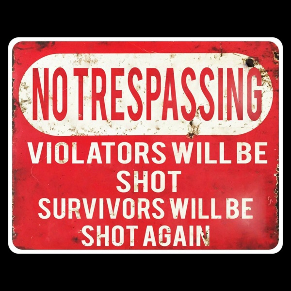 No Trespassing Shot Warning VINTAGE ENAMEL STYLE METAL TIN SIGN WALL PLAQUE 