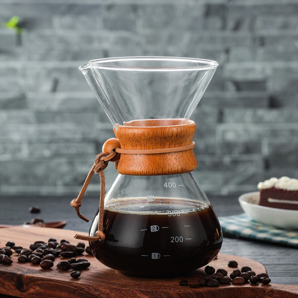 Pour Over Coffee Maker with Borosilicate Glass Manual Coffee Dripper