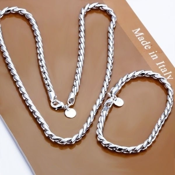 sterling silver chain set