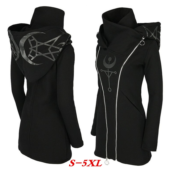 black zip up moletom com capuz women's