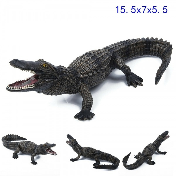 Solid Animal Model Realistic Crocodile Toy Figure Zoo Baby/Display Party Kit 