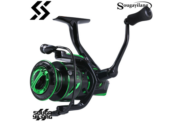 Sougayilang 12+1 BB Fishing Reels Light Weight Spinning Reel Carbon Fiber  Drag Ultra Smooth All Aluminum Inshore Reel for Saltwater or Freshwater