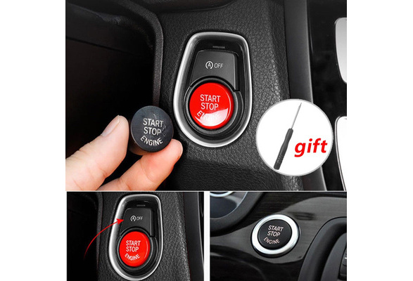 2x Red Engine Start//Stop Switch w// OFF Button Cover Accessoriess For BMW F30 F31