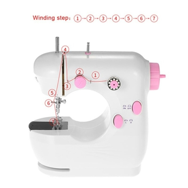 Mini Sew Machine Electric Multi-functional Household LED Light Double Speed  Thread Foot Prosser Sewing Machine maquina de coser