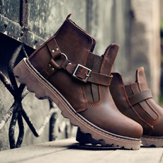 Plus Size, clarksmen, Leather Boots, Winter