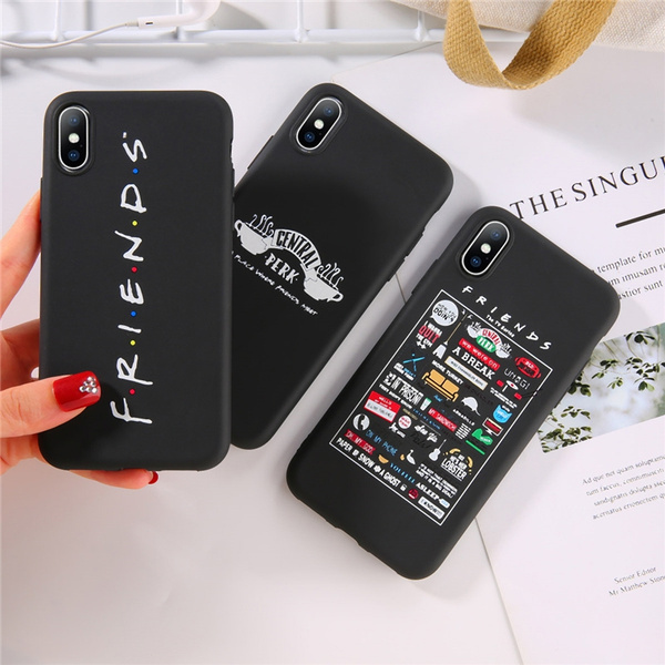 Friends TV Show Phone Case for iPhone 7 8 6 6s plus X Xr Xs Max 5s se 5se Merchandise Gifts Monica Door Frame Central Perk Mug Print TPU Silicone Cover 