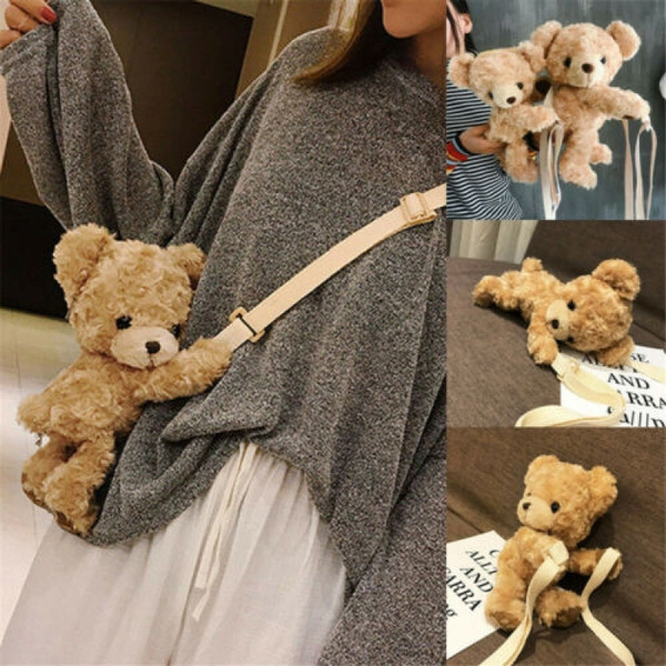 fluffy bear bag
