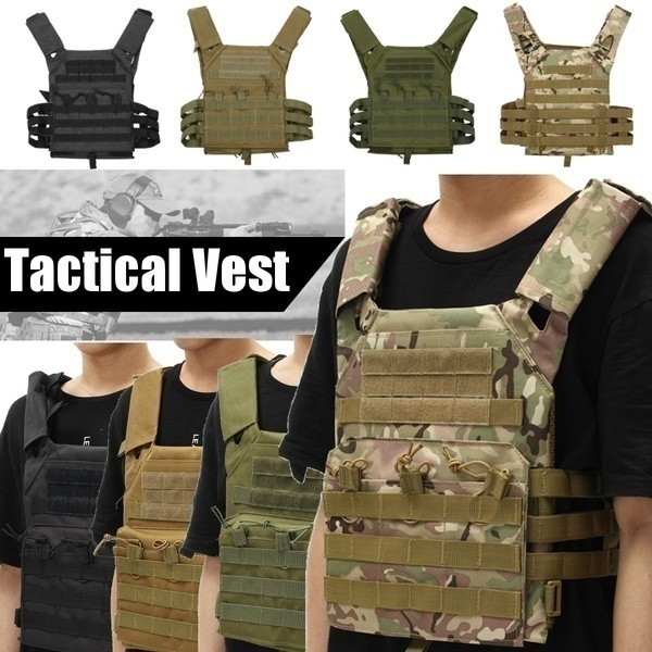 Lightweight Outdoor Tactical Vest Body Armor Hunting Plate Carrier Ammo ...