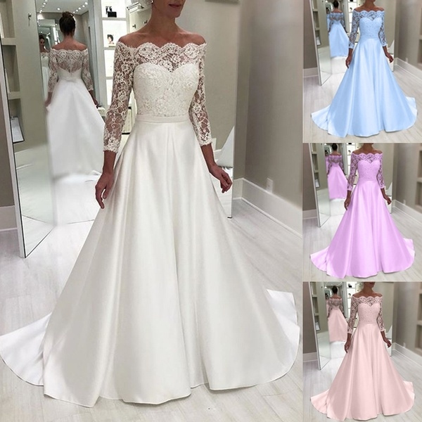 boat neck ball gown